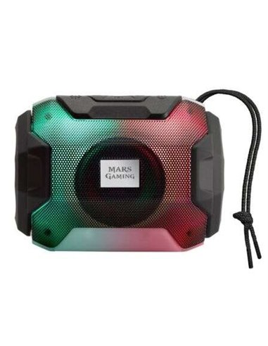 Mars Gaming - Enceinte MSBAX 10W Bluetooth 5.0 - Eclairage RGB - USB, Slot MicroSD - Autonomie jusqu'à 8h - Mains Libres - Cordo