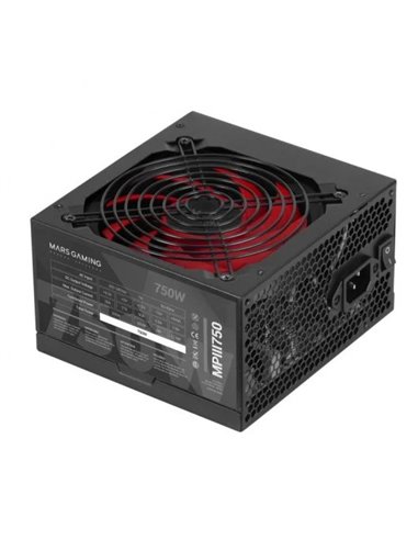 Mars Gaming - Alimentation MPIII750 750W ATX - 85% d'efficacité - PFC actif - Silencieuse