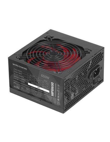 Mars Gaming - Alimentation MPIII650 650W ATX - 85% d'efficacité - PFC actif - Silencieuse