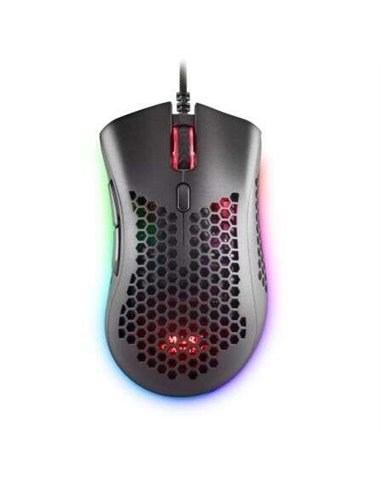 Mars Gaming - Souris Gaming USB MMEX 32000dpi - Boîtier Panneau Perforé - 7 Boutons Programmables - Éclairage RGB Chroma - Utili