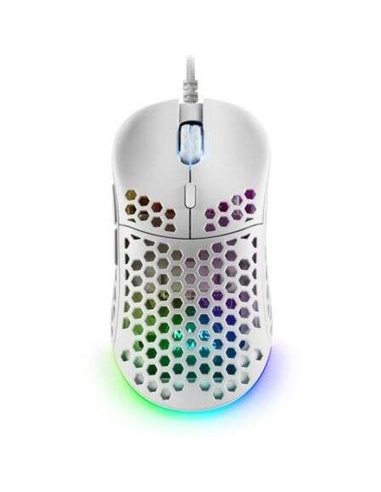 Mars Gaming - Souris Gaming USB MM55 12800dpi - Boîtier Panneau Perforé - 5 Boutons - Éclairage RGB Chroma - Utilisation Droitie