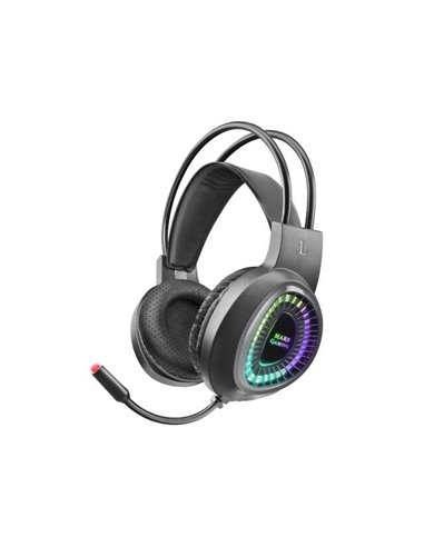 Mars Gaming - Casque Gaming MH220 avec Microphone Flexible - Éclairage RGB - Arceau Ajustable - Oreillettes Rembourrées - Comman