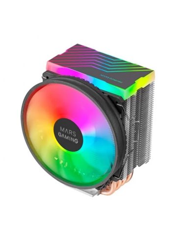 Mars Gaming - Ventilateur CPU MCPU44 double 110 mm avec dissipateur thermique à 4 caloducs - Éclairage ARGB - Vitesse max. 1600 