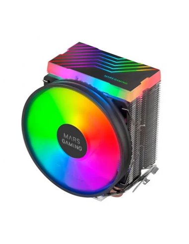 Mars Gaming - Ventilateur CPU MCPU33 double 110 mm avec dissipateur thermique à 3 caloducs - Éclairage FRGB - Vitesse max. 1600 