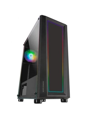 Mars Gaming - Boîtier MC-ART ATX, Micro ATX, Mini-ITX Moyenne Tour - Façade et côté en verre trempé dans lesquels vous pouvez cr