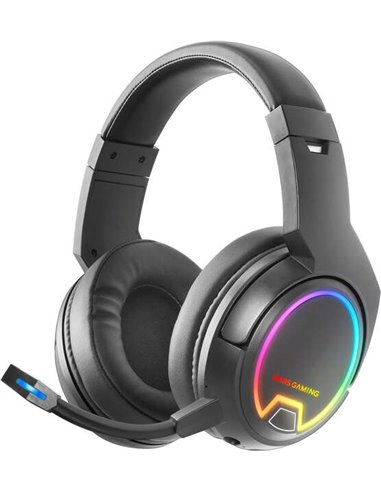 Mars Gaming - Casque sans fil ARGB Flow Batterie 40h - Microphone ENC amovible - Batteries 2,4GP - Technologie RO - Pilotes FULL