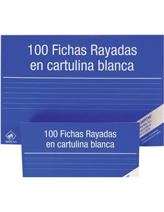 Mariola - Pack de 100 Jetons Rayés N°1 pour Lime - Dimensions 95x65mm - Couleur Blanc