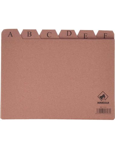 Mariola - Index A-Z n°5 pour fichier - Dimensions 215x160mm - Couleur Marron