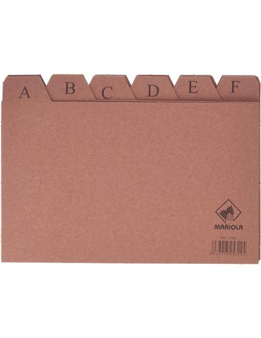 Mariola - Index A-Z n°4 pour fichier - Dimensions 200x120 mm - Couleur Marron