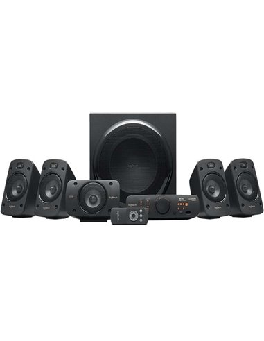 Logitech - Système d'enceintes Z906 5.1 THX 1000W - Caisson de basses 165W - Dolby & DTS - Télécommande - Couleur Noir