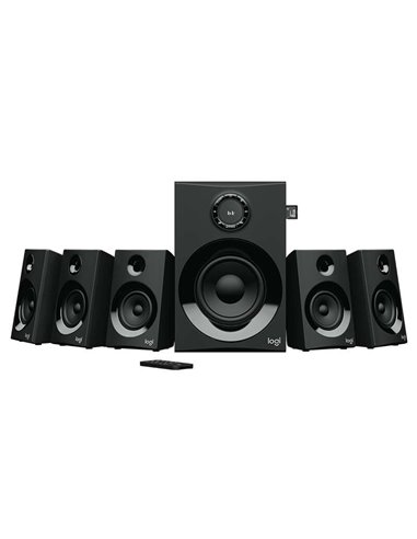 Logitech - Système d'enceintes Bluetooth Z607 5.1 160 W - Caisson de basses 25 W - Son Surround - USB, Jack 3,5 mm, RCA, SD - Té