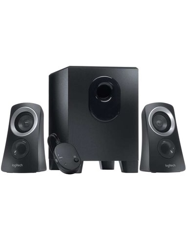 Logitech - Système de haut-parleurs Z313 2.1 50 W - Caisson de basses 15 W - Entrée Jack 3,5 mm - Couleur Noir