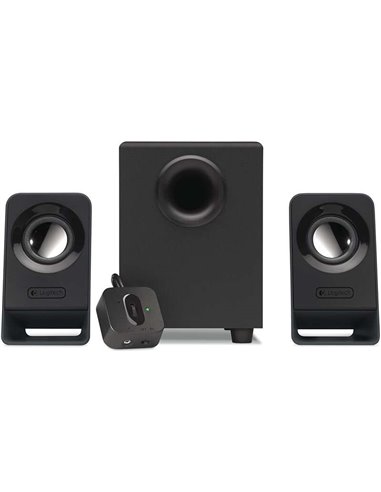 Logitech - Système d'enceintes multimédia Z213 2.1 14W - Caisson de basses 4W - Entrée jack 3,5 mm - Câble 1,50m - Couleur Noir