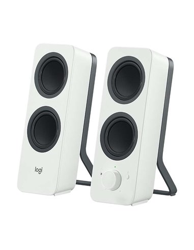 Logitech - Enceintes Bluetooth Z207 2.0 - 10W - Son stéréo - Entrée Jack 3,5 mm - Couleur Blanc