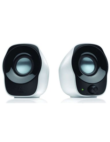 Logitech - Enceintes Z120 USB 2.0 1,2 W - Taille compacte - Entrée Jack 3,5 mm - Couleur Blanc/Noir