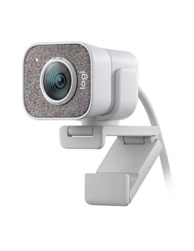 Logitech - Webcam Streamcam Full HD 1080p USB-C - Champ de vision 78º - Mise au point automatique - Câble 1,50 m - Couleur Blanc