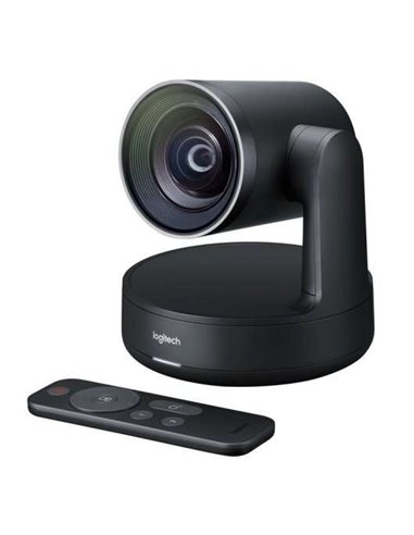 Logitech - Caméra Rally pour visioconférence PTZ Ultra HD 4K USB-C 3.0 - Contrôle automatique - Indicateur de sourdine LED - Tél