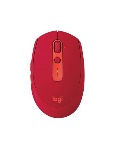 Logitech - Souris USB sans fil silencieuse M590 1000dpi - Silencieuse - 7 boutons - Utilisation droitier - Couleur rouge