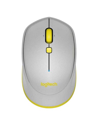 Logitech - Souris Bluetooth sans fil M535 1000dpi - 3 boutons - Utilisation ambidextre - Couleur Gris/Jaune