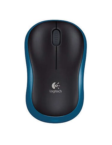 Logitech - Souris sans fil M185 1000dpi - 3 boutons - Utilisation ambidextre - Couleur Noir/Bleu