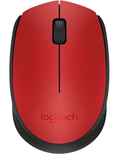 Logitech - Souris sans fil M171 1000dpi - 3 boutons - Utilisation ambidextre - Couleur rouge