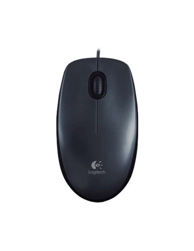 Logitech - Souris USB M100 1000dpi - 3 Boutons - Utilisation Ambidextre - Câble 1,80m - Couleur Gris