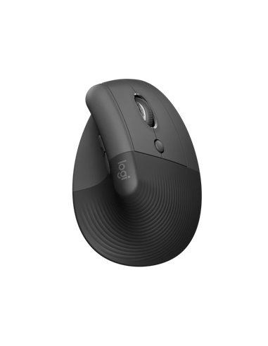 Logitech - Souris Verticale Lift Bluetooth et USB Sans Fil 4000dpi - 5 Boutons - Utilisation Droitier - Couleur Noir/Gris