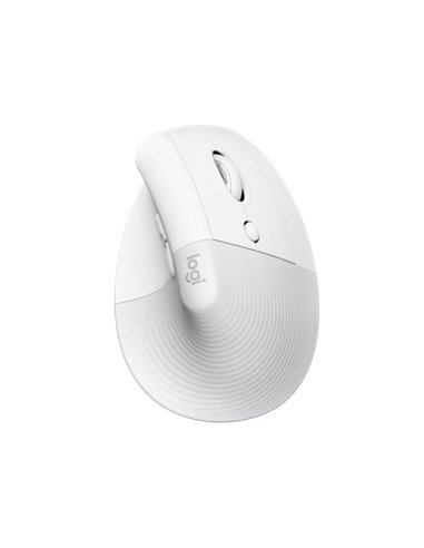 Logitech - Souris verticale Lift Bluetooth et USB sans fil 4000dpi - 5 boutons - Utilisation droitier - Coloris blanc