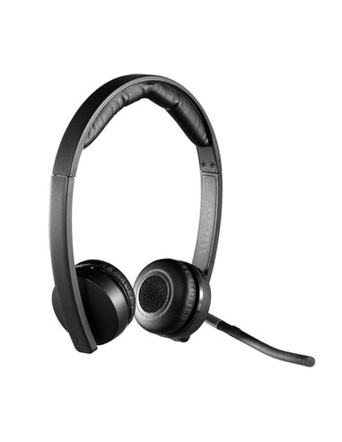 Logitech - Casque sans fil avec microphone H820E - Autonomie jusqu'à 10 heures - Arceau réglable - Commandes sur le casque - Cou