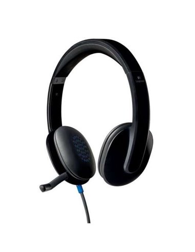 Logitech - Casque H540 avec Microphone USB - Microphone Pliable - Arceau Ajustable - Oreillettes Rembourrées - Commandes sur le 