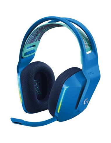 Logitech - Casque de jeu sans fil G733 DTS 7.1 avec microphone - Technologie Lightspeed - Éclairage RVB - Autonomie de la batter