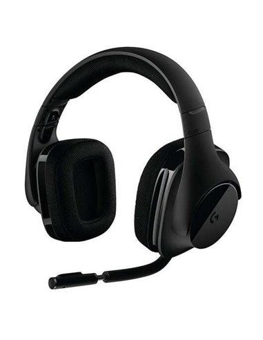 Logitech - Casque de jeu sans fil G533 DTS 7.1 avec microphone - Autonomie de la batterie jusqu'à 15 heures - Microphone pliable