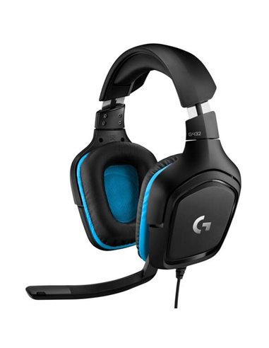 Logitech - Casque de jeu G432 USB DTS 7.1 avec microphone - Microphone pliable - Bandeau réglable - Oreillettes rembourrées - Ha