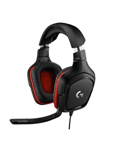 Logitech - Casque de jeu G332 avec microphone - Microphone pliable - Arceau réglable - Oreillettes rembourrées - Haut-parleurs 5