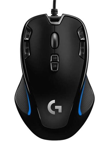 Logitech - Souris USB G300s 2500dpi - 9 boutons programmables - Éclairage LED - Utilisation ambidextre - Coloris Noir