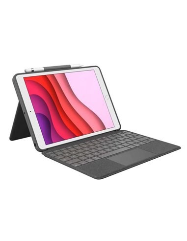 Logitech - Étui Combo Touch avec clavier rétroéclairé sans fil pour iPad 7e et 8e génération 10,2" - Trackpad - Écriture, visual