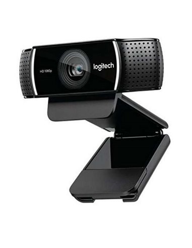 Logitech - Webcam C922 Pro Stream Full HD 1080p USB - Microphones intégrés - Trépied de table - Câble 1,50 m - Couleur Noir