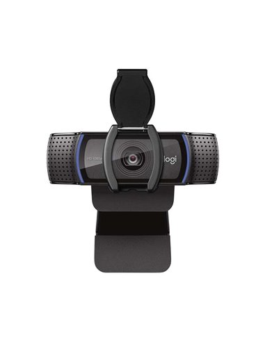 Logitech - Webcam C920s HD Pro 1080p - USB 2.0 - Mise au point automatique - Microphones intégrés - Cache obturateur - Champ de 