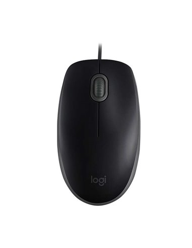 Logitech - Souris USB silencieuse B110 1000dpi - 3 boutons - Silencieuse - Utilisation ambidextre - Câble 1,80m - Coloris Noir