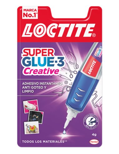 Loctite - Superglue-3 Creative Pen 4Gr - Adhésif universel en forme de stylo - Application goutte à goutte précise et propre - P