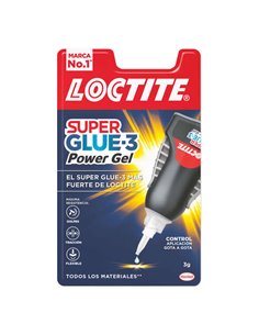 Loctite - Superglue-3 Control Power Gel 3gr - Adhésif instantané flexible et extra fort - Résistant aux chocs. Torsions et Vibra