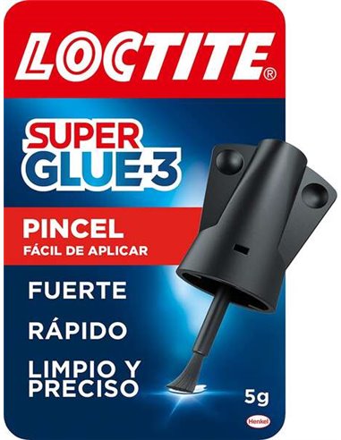 Loctite - Super Glue-3 Pinceau 5gr - Adhésif Universel Triple Résistance - Résistance et Utilisation Instantanée - 2640969/20462