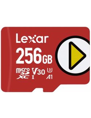 Lexar - Carte Mémoire Ultra microSDXC 256 Go - Vitesse de lecture jusqu'à 160 Mo/s - Couleur Rouge