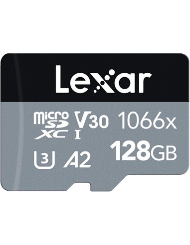 Lexar - Carte mémoire microSDXC UHS-I professionnelle 1066x 128 Go - Vitesses de lecture jusqu'à 160 Mo/s - Écriture jusqu'à 120