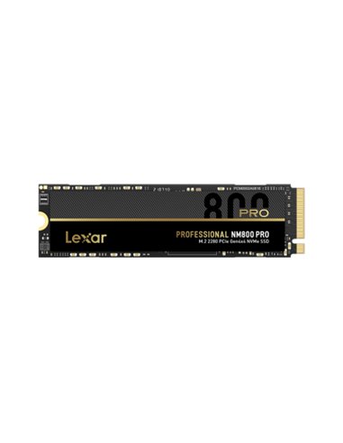 Lexar - NM800Pro SSD 512 Go PCIE Gen4x4 NVME 1.4 - 3D Nand Flash - Lecture 7 450 Mo/s - Écriture 3 500 Mo/s - MTBF 1 500 000 heu