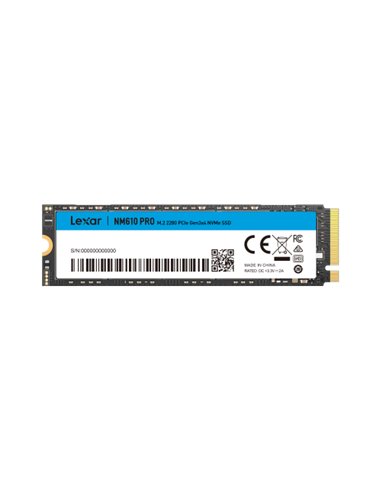 Lexar - NM610 Pro 2 To SSD NVME M.2 2280 PCIE Gen3x4 - Vitesses de lecture 3300 Mo/s - Écriture 2600 Mo/s - 6 fois plus rapide q