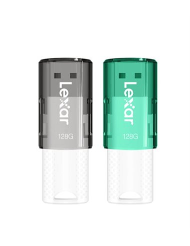 Lexar - JumpDrive S60 Pack de 2 Clés USB 128 Go - Compactes et Portables - Interface USB 2.0 - Construction Durable - Couleur Bl