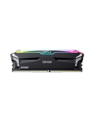 Lexar - Module mémoire RAM Ares DDR5 RGB - 16 Go - 7200 Mhz - CL34 - 1,4 V - UDIMM - Dissipateur thermique