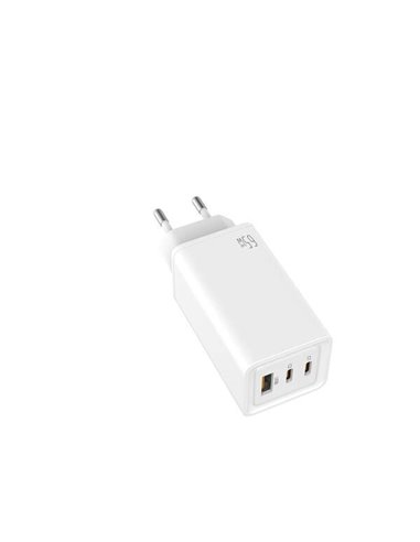 Leotec - Chargeur Universel à Charge Rapide -a GaN 2 USB-C PD + 1 USB-A 65W