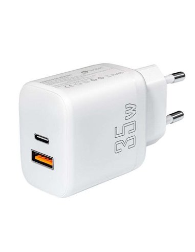 Leotec - Chargeur pour Smartphone 35W avec Ports USB-C PD 3.0 et USB-A - Protection contre les surintensités et les courts-circu